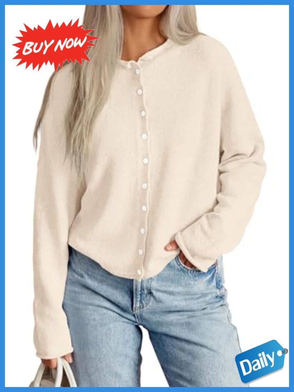 PRETTYGARDEN Button Up Cardigan for Women Knit Oversized Fall Sweaters